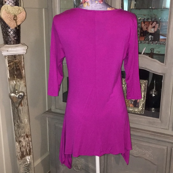 Anthony Originals Deep Fuchsia Top sz Small - Picture 2 of 7
